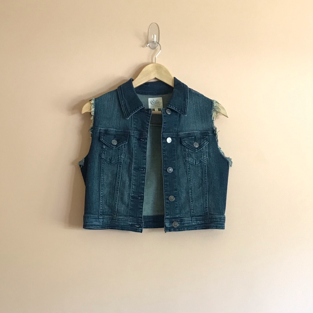 Denim Cropped Vest